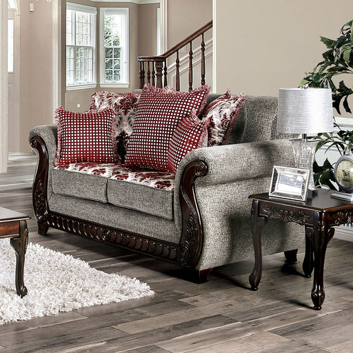 Whitland Light Gray/Red Love Seat - Premium Loveseat from FOA East - Just $1548.30! Shop now at Furniture Wholesale Plus  We are the best furniture store in Nashville, Hendersonville, Goodlettsville, Madison, Antioch, Mount Juliet, Lebanon, Gallatin, Springfield, Murfreesboro, Franklin, Brentwood