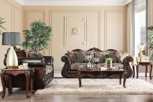 JAMAEL Brown Sofa + Love Seat - Premium Living Room Set from FOA East - Just $3168.75! Shop now at Furniture Wholesale Plus  We are the best furniture store in Nashville, Hendersonville, Goodlettsville, Madison, Antioch, Mount Juliet, Lebanon, Gallatin, Springfield, Murfreesboro, Franklin, Brentwood