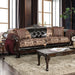 Quirino Burgundy/Dark Brown Sofa - Premium Sofa from FOA East - Just $1714.05! Shop now at Furniture Wholesale Plus  We are the best furniture store in Nashville, Hendersonville, Goodlettsville, Madison, Antioch, Mount Juliet, Lebanon, Gallatin, Springfield, Murfreesboro, Franklin, Brentwood