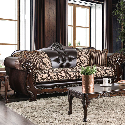Quirino Light Brown/Dark Brown Sofa - Premium Sofa from FOA East - Just $1714.05! Shop now at Furniture Wholesale Plus  We are the best furniture store in Nashville, Hendersonville, Goodlettsville, Madison, Antioch, Mount Juliet, Lebanon, Gallatin, Springfield, Murfreesboro, Franklin, Brentwood