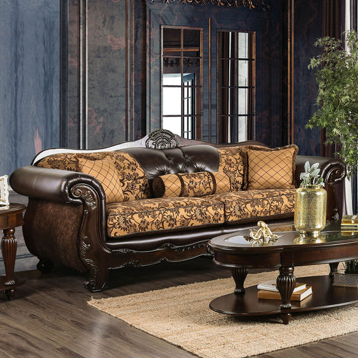 Quirino Tan/Dark Brown Sofa - Premium Sofa from FOA East - Just $1714.05! Shop now at Furniture Wholesale Plus  We are the best furniture store in Nashville, Hendersonville, Goodlettsville, Madison, Antioch, Mount Juliet, Lebanon, Gallatin, Springfield, Murfreesboro, Franklin, Brentwood