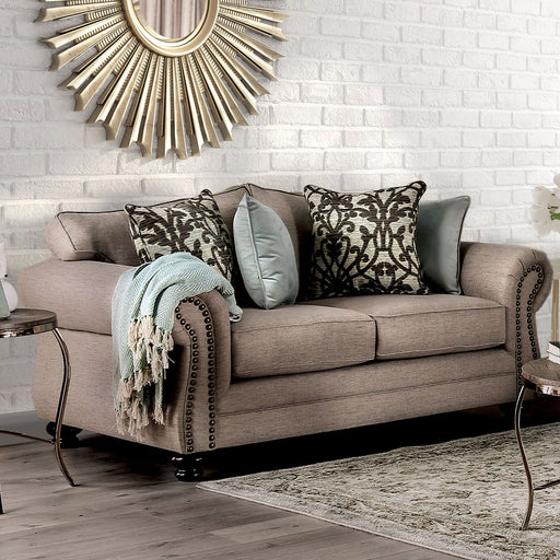 Jarauld Dark Taupe Love Seat - Premium Loveseat from FOA East - Just $1402.05! Shop now at Furniture Wholesale Plus  We are the best furniture store in Nashville, Hendersonville, Goodlettsville, Madison, Antioch, Mount Juliet, Lebanon, Gallatin, Springfield, Murfreesboro, Franklin, Brentwood
