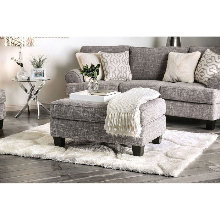 Pierpont Gray Ottoman - Premium Ottoman from FOA East - Just $602.55! Shop now at Furniture Wholesale Plus  We are the best furniture store in Nashville, Hendersonville, Goodlettsville, Madison, Antioch, Mount Juliet, Lebanon, Gallatin, Springfield, Murfreesboro, Franklin, Brentwood