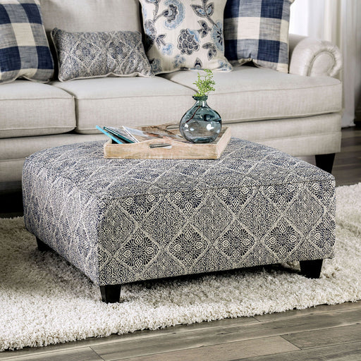 Nash Ivory/Navy Ottoman - Premium Ottoman from FOA East - Just $544.05! Shop now at Furniture Wholesale Plus  We are the best furniture store in Nashville, Hendersonville, Goodlettsville, Madison, Antioch, Mount Juliet, Lebanon, Gallatin, Springfield, Murfreesboro, Franklin, Brentwood