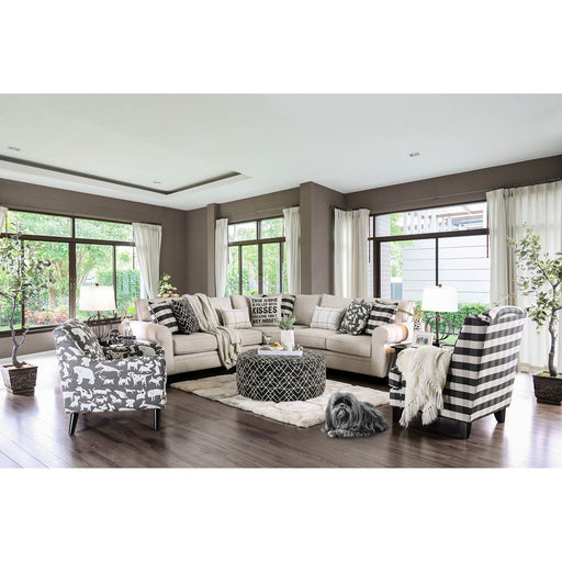Patricia Ivory Sectional - Premium Sectional from FOA East - Just $3235.05! Shop now at Furniture Wholesale Plus  We are the best furniture store in Nashville, Hendersonville, Goodlettsville, Madison, Antioch, Mount Juliet, Lebanon, Gallatin, Springfield, Murfreesboro, Franklin, Brentwood