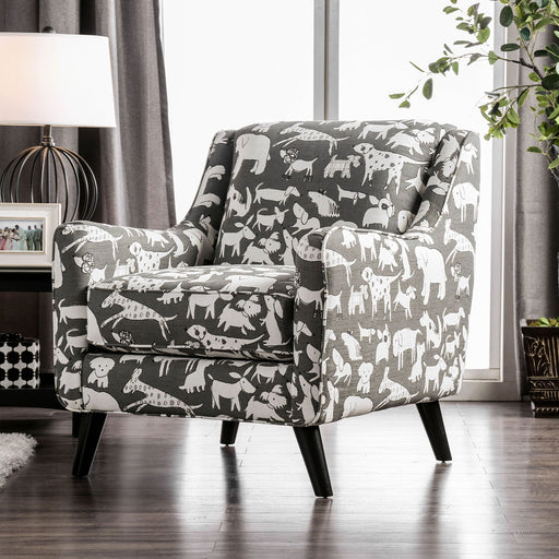 Patricia Ivory/Black Animal Pattern Chair - Premium Chair from FOA East - Just $856.05! Shop now at Furniture Wholesale Plus  We are the best furniture store in Nashville, Hendersonville, Goodlettsville, Madison, Antioch, Mount Juliet, Lebanon, Gallatin, Springfield, Murfreesboro, Franklin, Brentwood