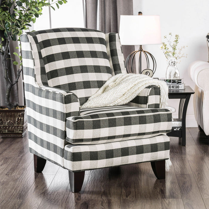 Patricia Ivory/Black Stripe Chair - Premium Chair from FOA East - Just $895.05! Shop now at Furniture Wholesale Plus  We are the best furniture store in Nashville, Hendersonville, Goodlettsville, Madison, Antioch, Mount Juliet, Lebanon, Gallatin, Springfield, Murfreesboro, Franklin, Brentwood