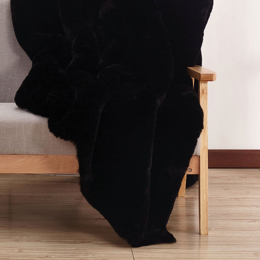Caparica Black Throw, Black - Premium Throw from FOA East - Just $173.55! Shop now at Furniture Wholesale Plus  We are the best furniture store in Nashville, Hendersonville, Goodlettsville, Madison, Antioch, Mount Juliet, Lebanon, Gallatin, Springfield, Murfreesboro, Franklin, Brentwood