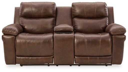 Edmar Power Reclining Loveseat with Console - Premium Loveseat from Ashley Furniture - Just $1445.04! Shop now at Furniture Wholesale Plus  We are the best furniture store in Nashville, Hendersonville, Goodlettsville, Madison, Antioch, Mount Juliet, Lebanon, Gallatin, Springfield, Murfreesboro, Franklin, Brentwood