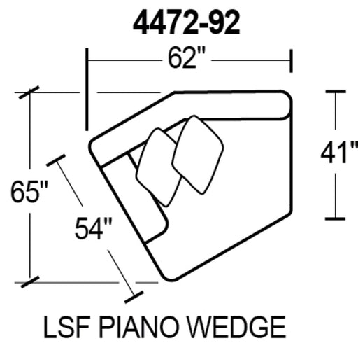 Jackson Furniture Kingston LSF Piano Wedge in Phantom/Pewter 447292 - Premium Wedge from Jackson - Just $822.40! Shop now at Furniture Wholesale Plus  We are the best furniture store in Nashville, Hendersonville, Goodlettsville, Madison, Antioch, Mount Juliet, Lebanon, Gallatin, Springfield, Murfreesboro, Franklin, Brentwood